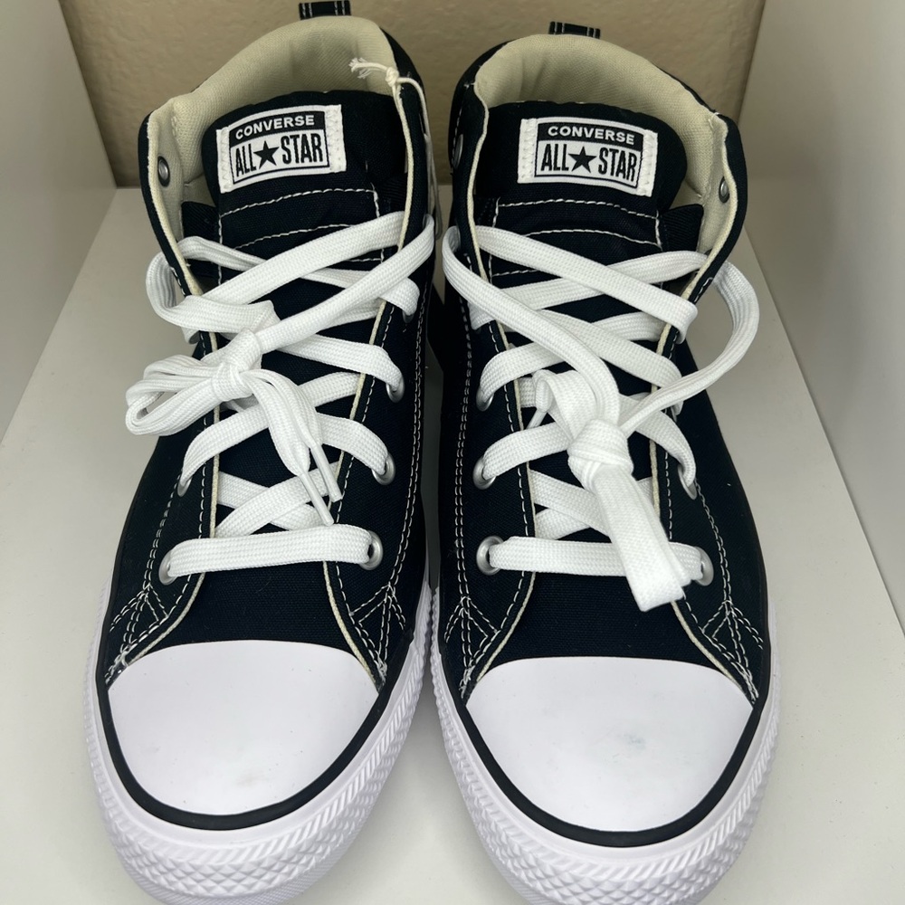 Converse Adult Street Mid Sneakers Black 11.5 - Picture 2 of 10